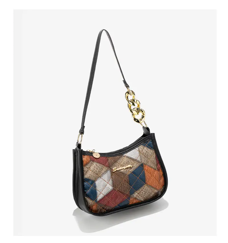 Colorful Diamond Print Shoulder Bag for Women — feature 14