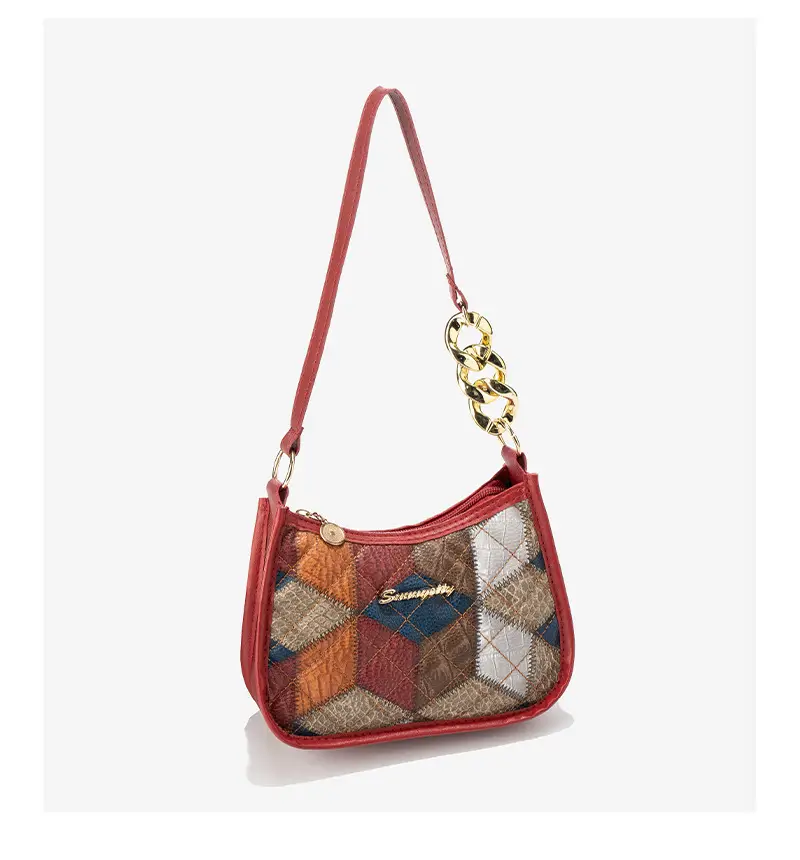 Colorful Diamond Print Shoulder Bag for Women — feature 16