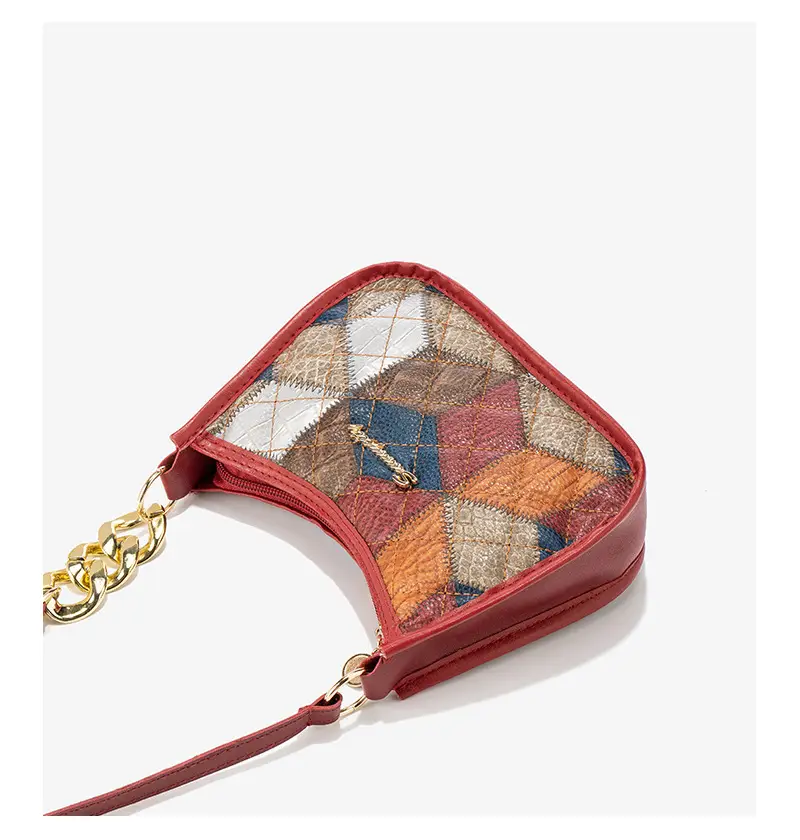 Colorful Diamond Print Shoulder Bag for Women — feature 17
