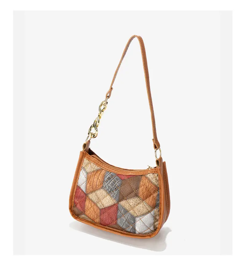 Colorful Diamond Print Shoulder Bag for Women — feature 19