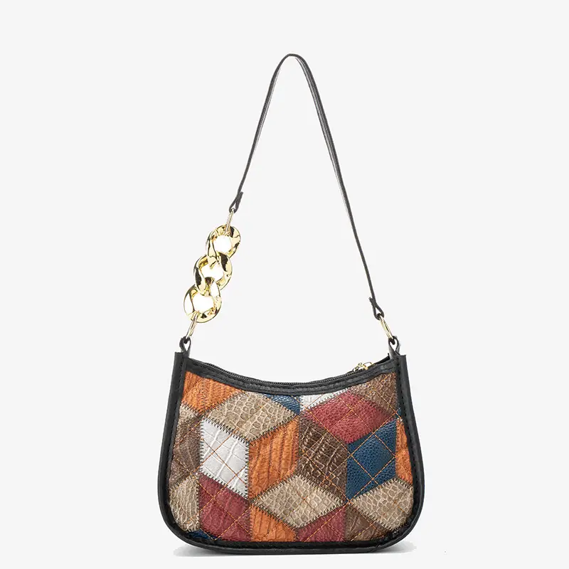 Colorful Diamond Print Shoulder Bag for Women - Image 2