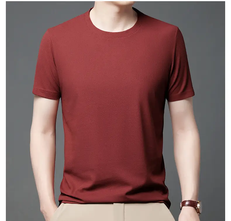 Men Navy Crossbody Crewneck T-Shirt Short Sleeve — feature 24