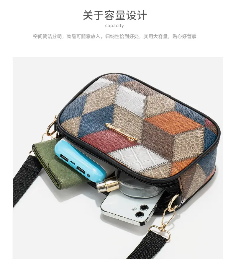 Multi-functional Color Diamond Multi-Functional Shoulder Bag — feature 13