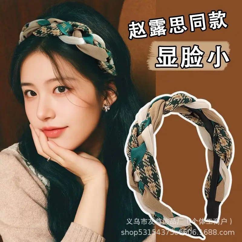 Wide Pleated Hair Band 6cm Black Cranial Top for Women - Image 32