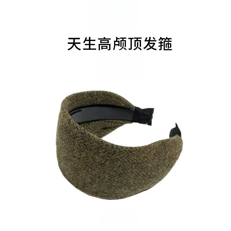 Wide Pleated Hair Band 6cm Black Cranial Top for Women - Image 4
