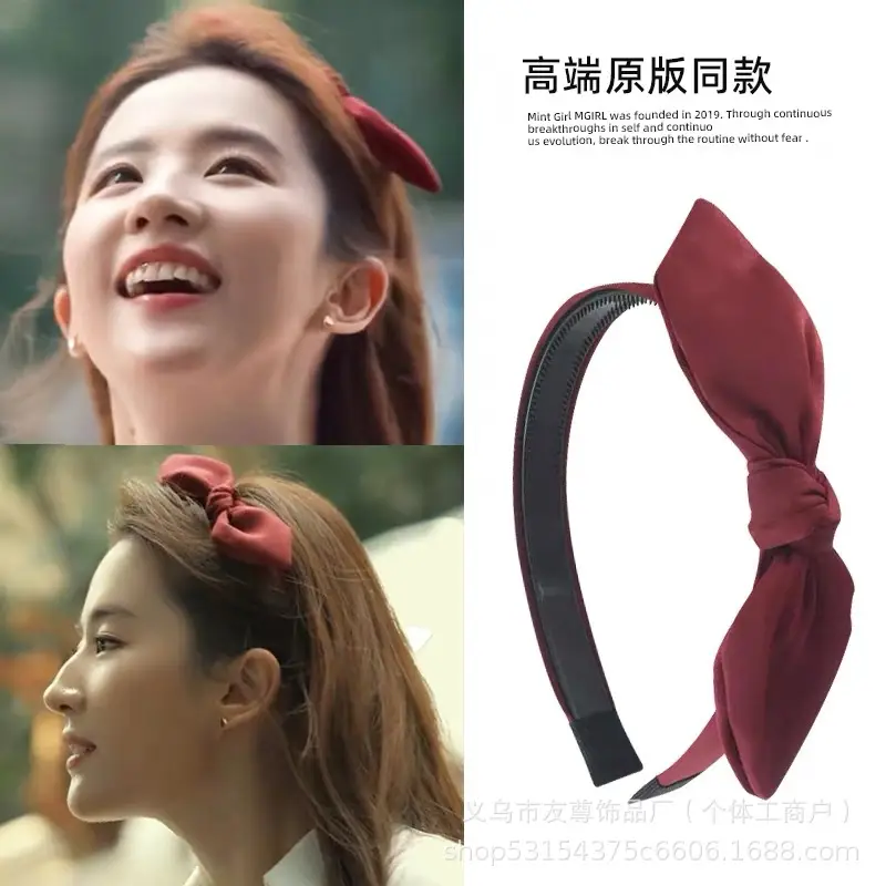 Wide Pleated Hair Band 6cm Black Cranial Top for Women - Image 43