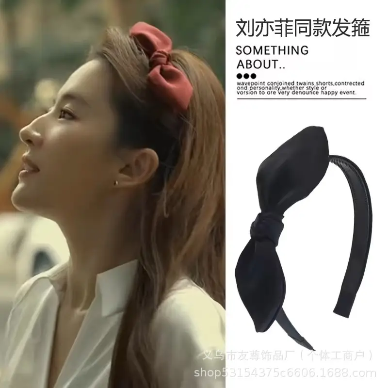 Wide Pleated Hair Band 6cm Black Cranial Top for Women - Image 44