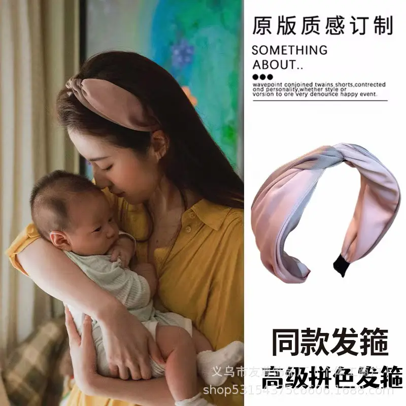 Wide Pleated Hair Band 6cm Black Cranial Top for Women - Image 45