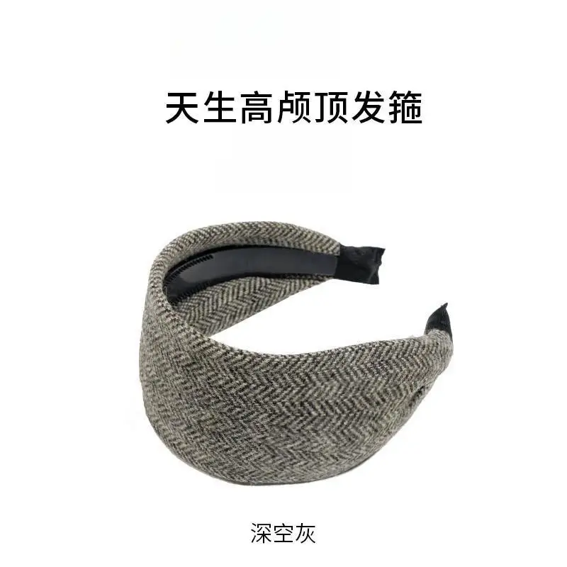 Wide Pleated Hair Band 6cm Black Cranial Top for Women - Image 5