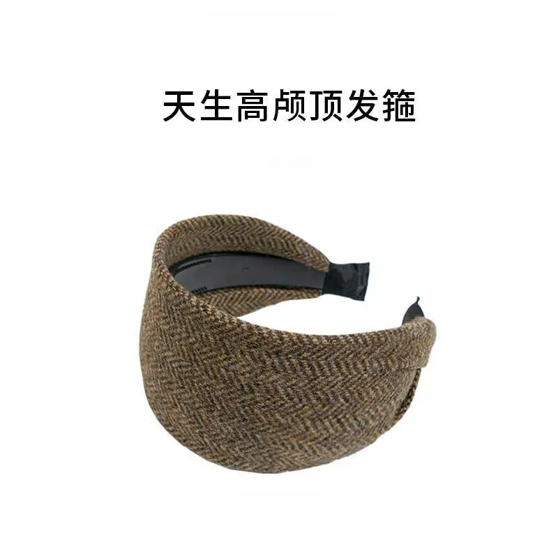 Wide Pleated Hair Band 6cm Black Cranial Top for Women - Image 6