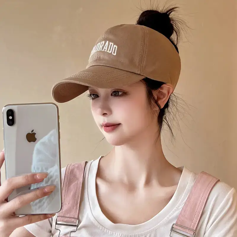 Women's Black One-Sleeve Baseball Cap with Sunshade - Image 15