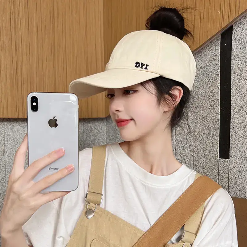 Women's Black One-Sleeve Baseball Cap with Sunshade - Image 11