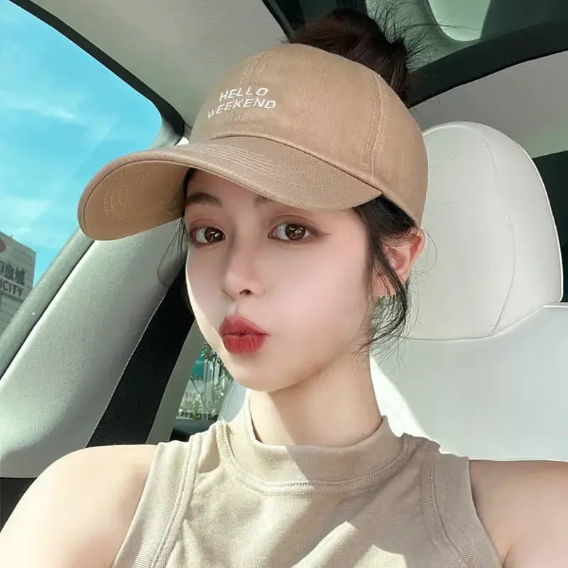 Women's Black One-Sleeve Baseball Cap with Sunshade - Image 6