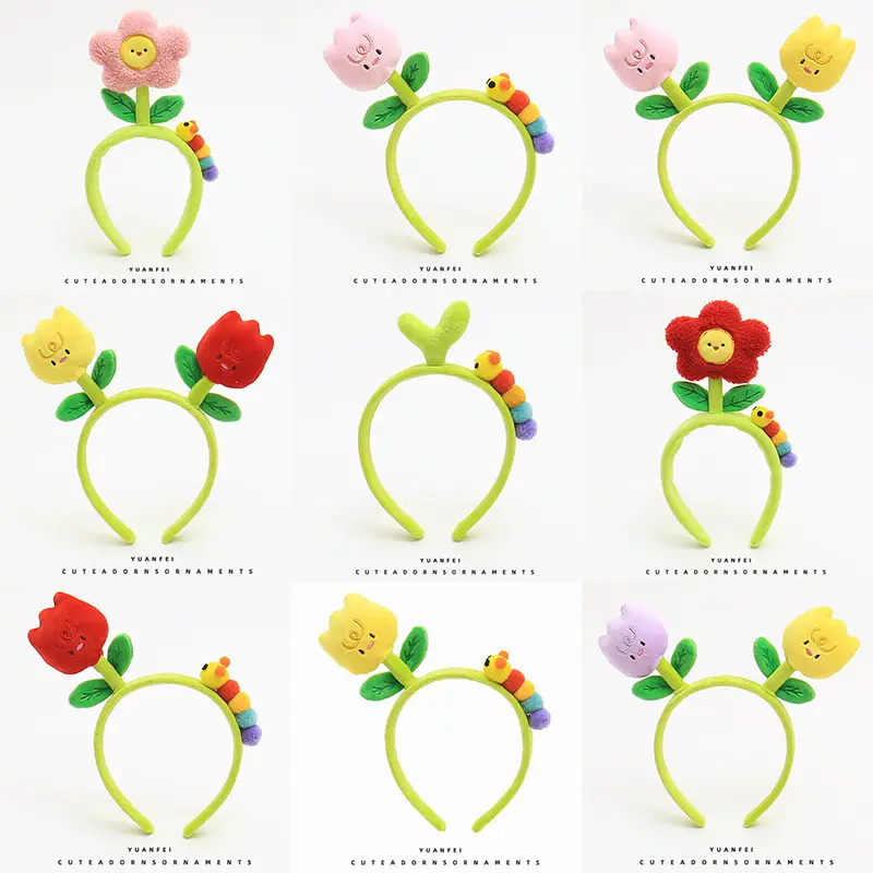 Cute Tulip Hairband with Caterpillar Design — feature 1