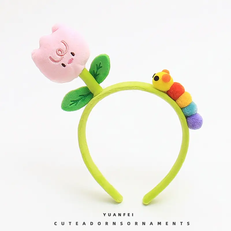 Cute Tulip Hairband with Caterpillar Design — feature 2