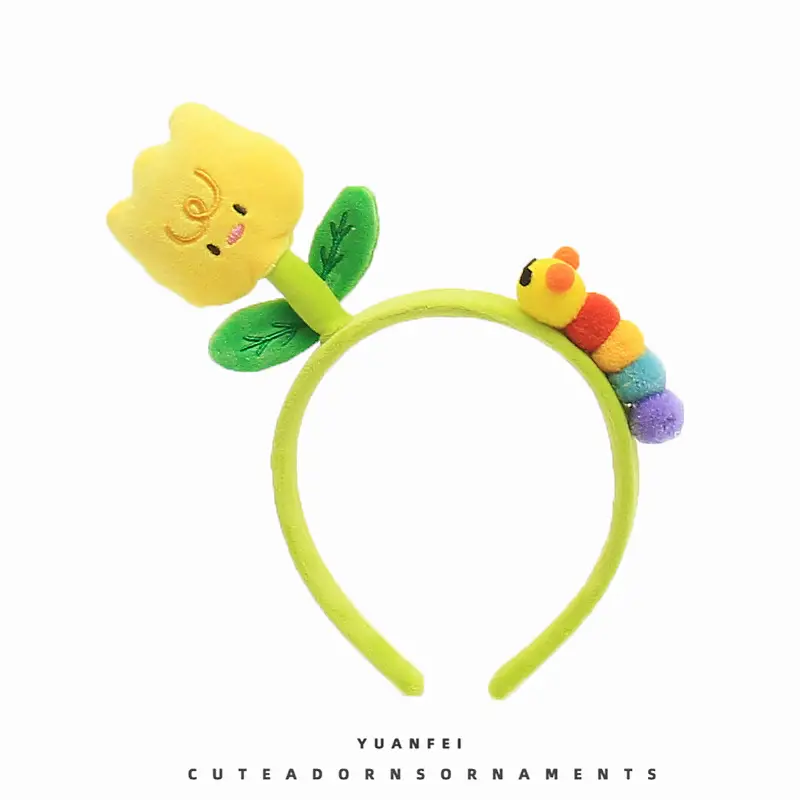 Cute Tulip Hairband with Caterpillar Design - Image 5