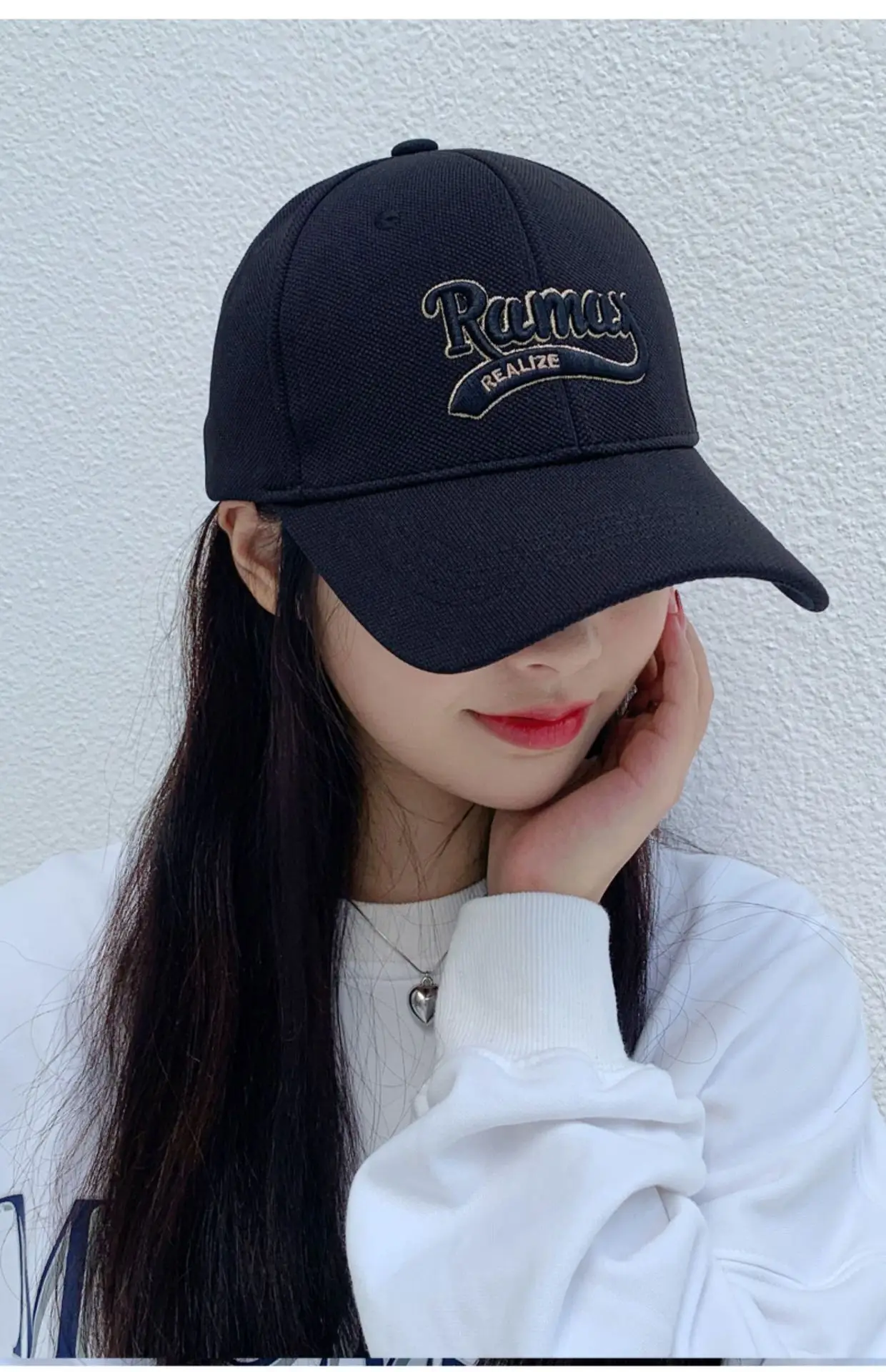 Women Rmax Beige Embroidered Baseball Cap — feature 2
