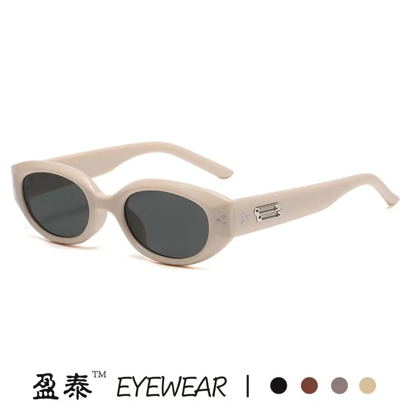 Korean Style Rice Nail Irregular Cat's Eye Sunglasses Black - Image 12