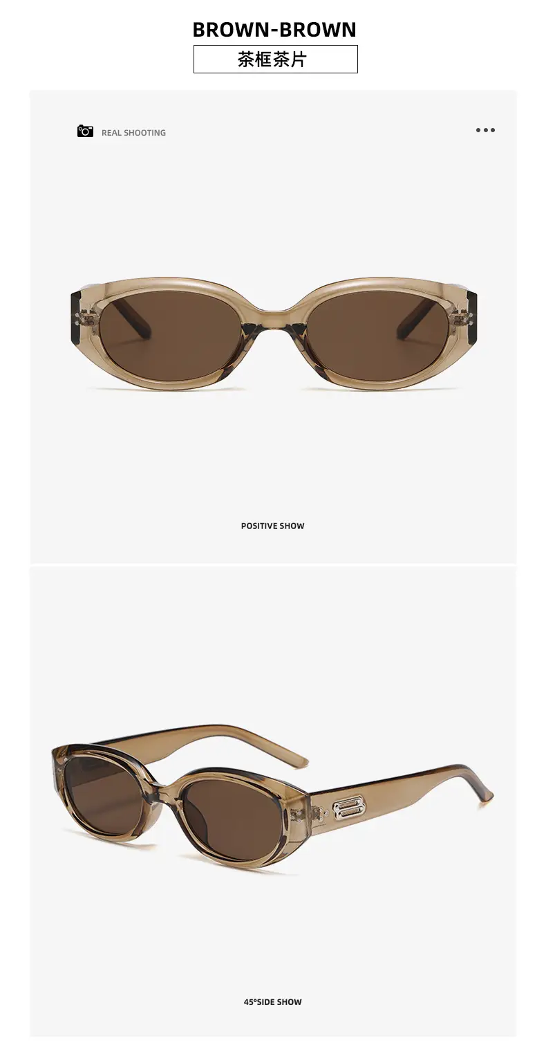 Korean Style Rice Nail Irregular Cat's Eye Sunglasses Black — feature 17