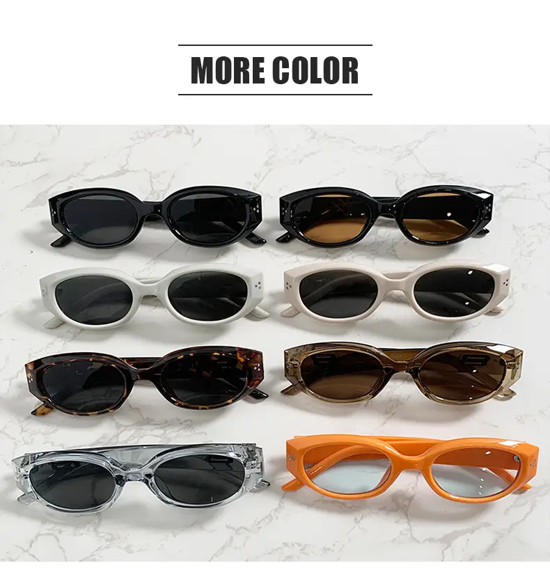 Korean Style Rice Nail Irregular Cat's Eye Sunglasses Black — feature 22