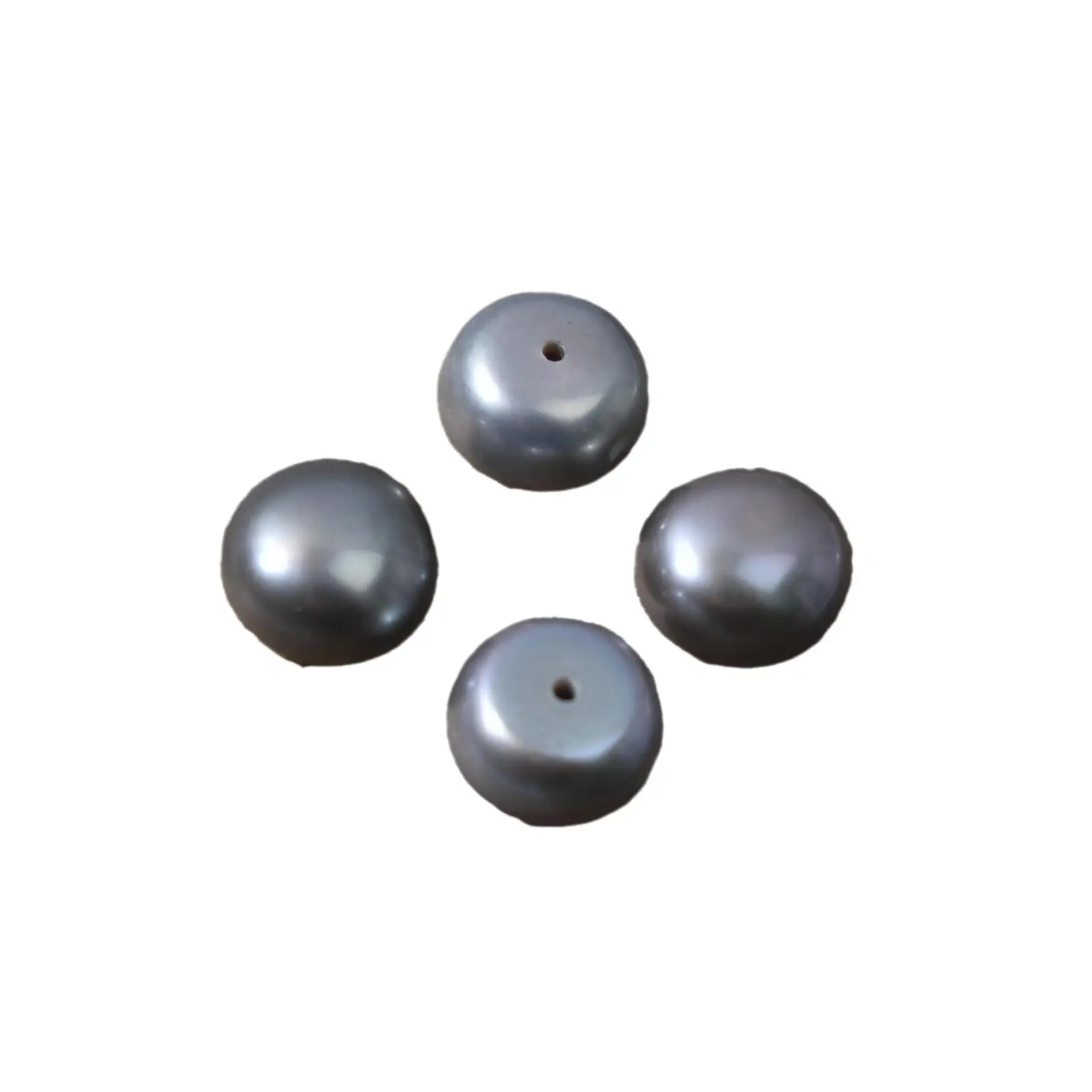 Natural Freshwater Pearl Beads Gray Half Drilled for DIY Earrings - Image 11