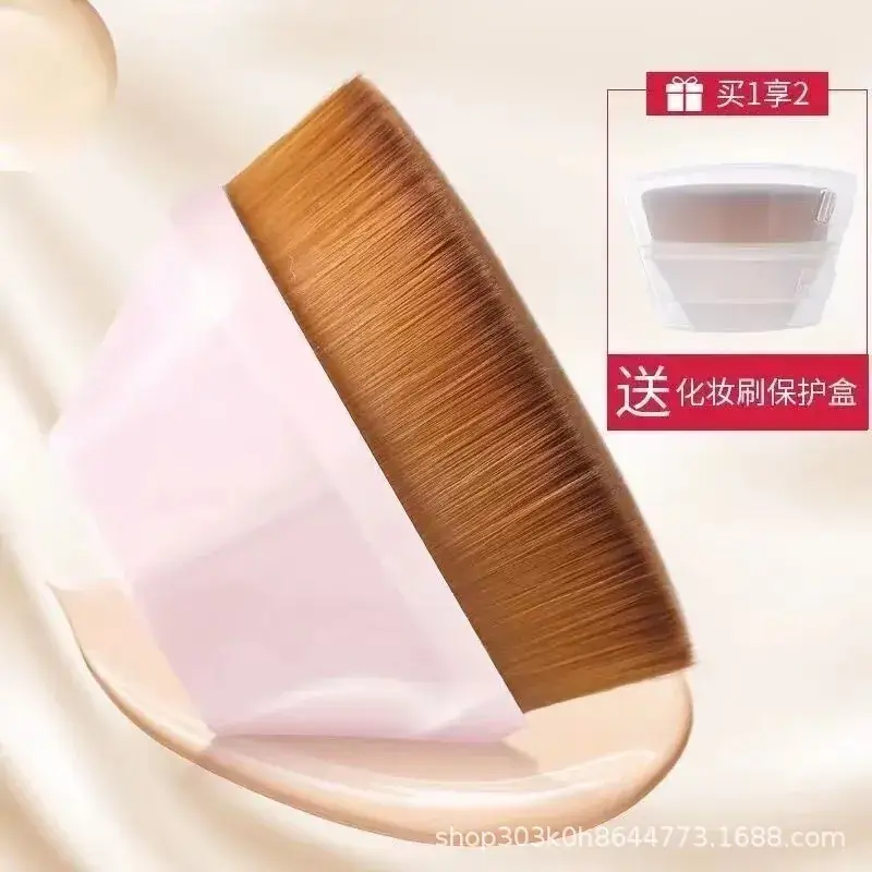 55mm Liquid Foundation Brushes Deep Black Transparent Box - Image 7