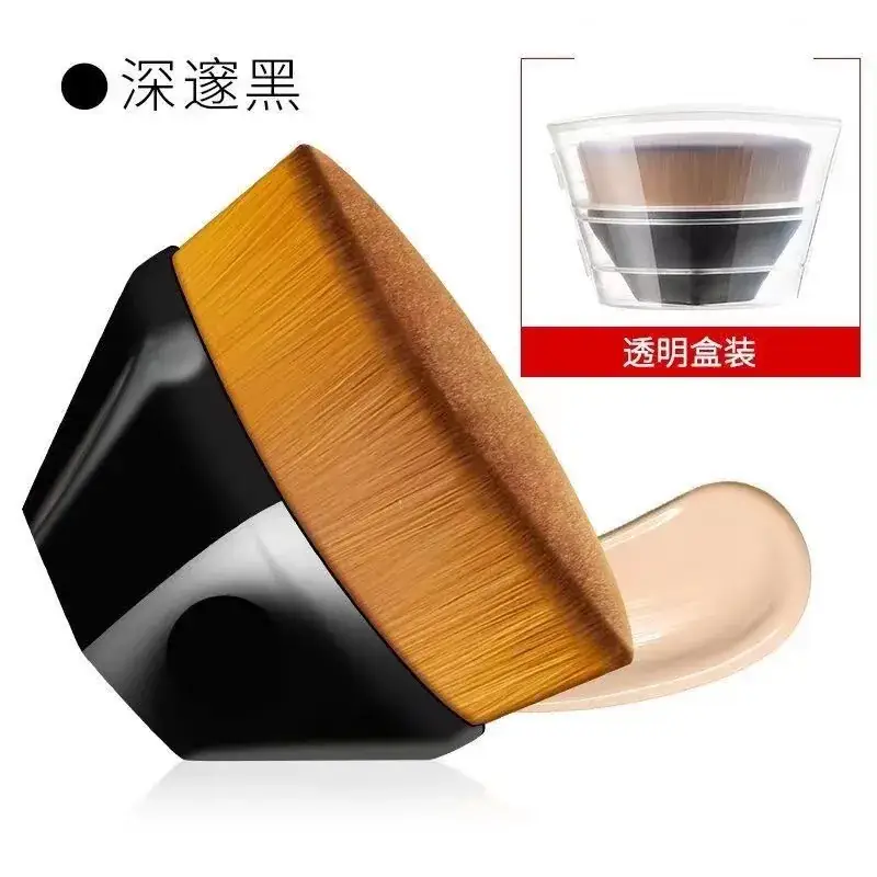 55mm Liquid Foundation Brushes Deep Black Transparent Box — feature 2