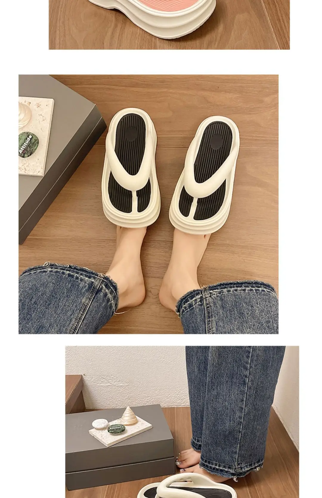 Cross-border EVA Thick-soled Flip-flops Women's Summer Outer Wear New Fashion Internet Celebrous Feet Seaside Sandals — feature 6