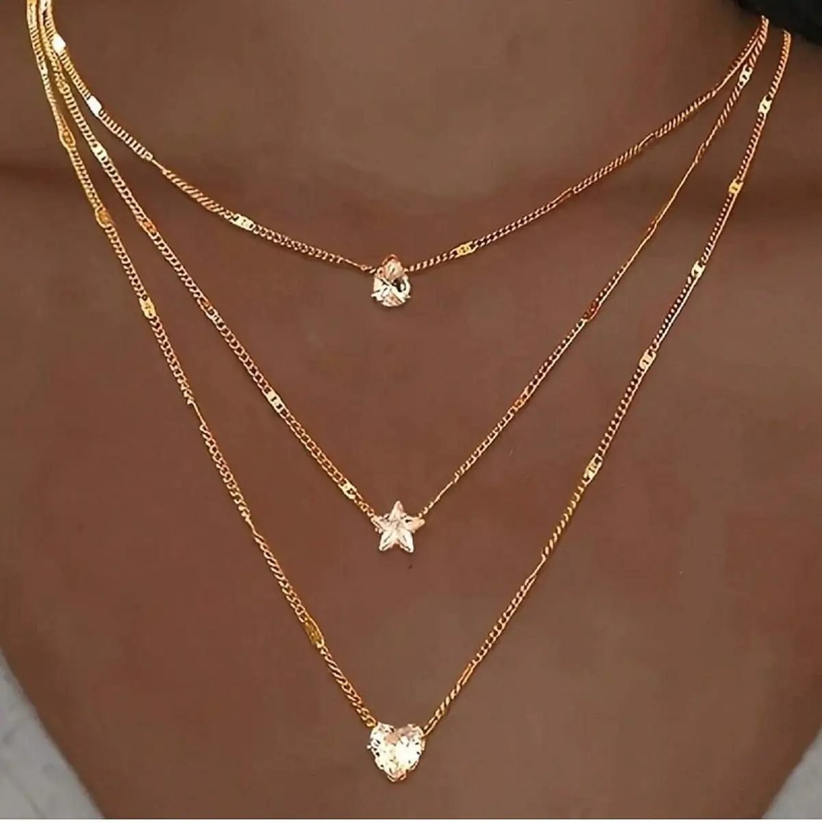 Gold Butterfly Pearl Clavicle Chain for Women