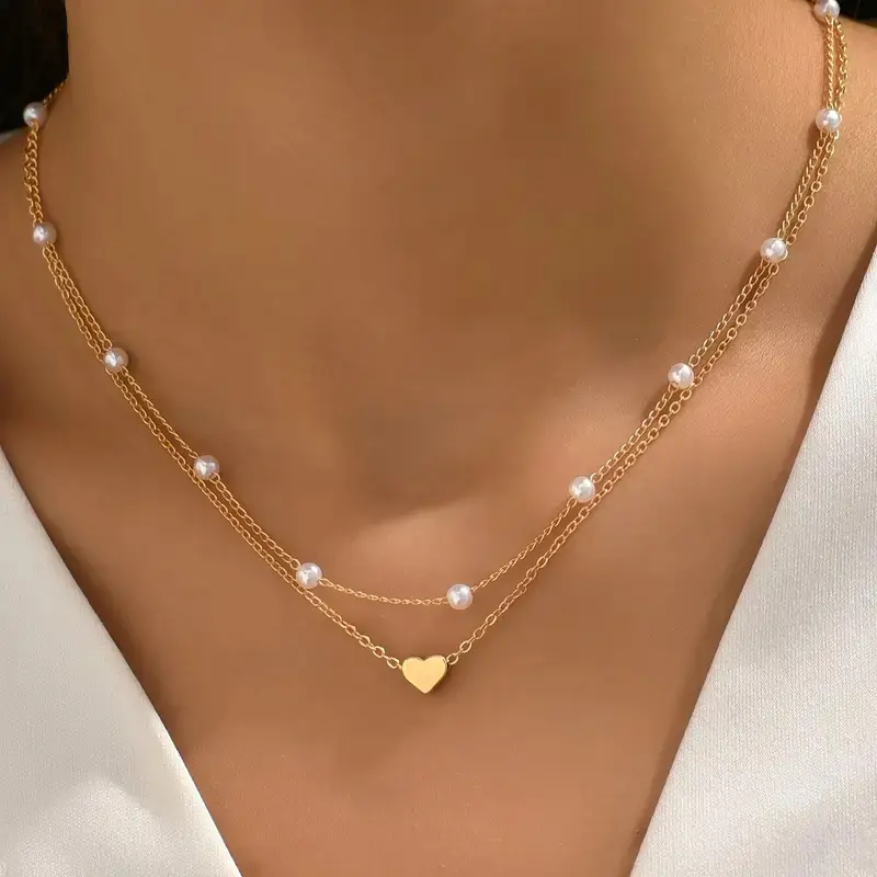 Gold Butterfly Pearl Clavicle Chain for Women
