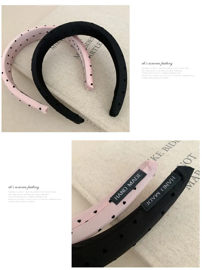 Black Satin Hair Band with Wave Design — feature 10