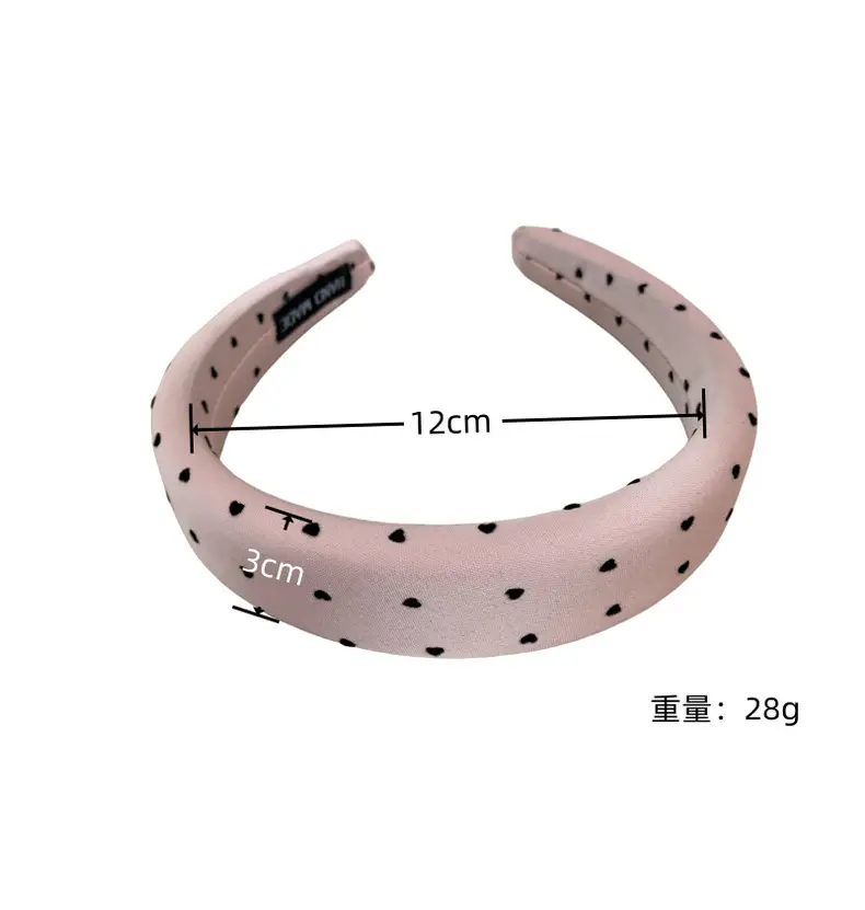 Black Satin Hair Band with Wave Design — feature 5