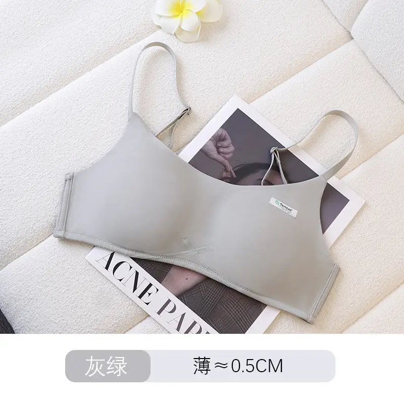 Authentic Modal Seamless Women's Thin Bra for Small Busts, Push-Up, Anti-Sagging, Side Support, Wireless, Breathable Bra