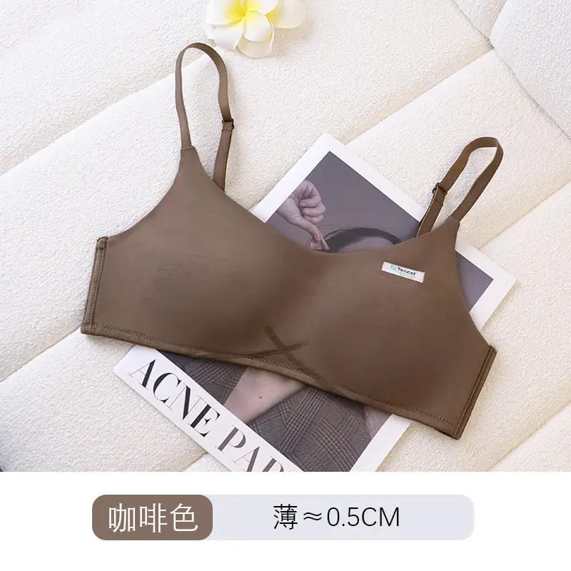 Authentic Modal Seamless Women's Thin Bra for Small Busts, Push-Up, Anti-Sagging, Side Support, Wireless, Breathable Bra