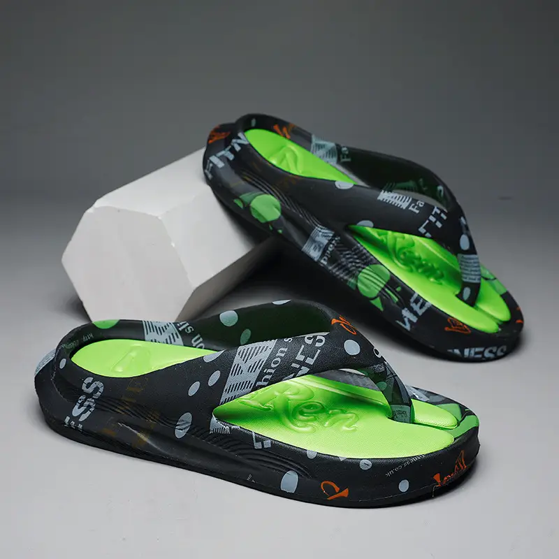 2024 Printed Green Sandals for Men Plus Size — feature 2