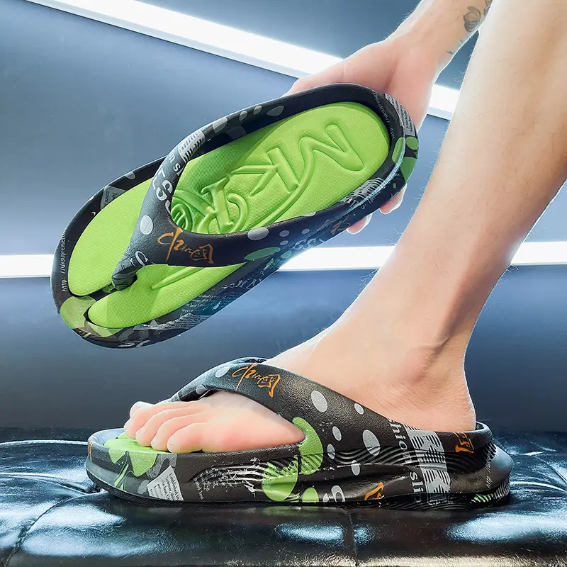 2024 Printed Green Sandals for Men Plus Size — feature 3