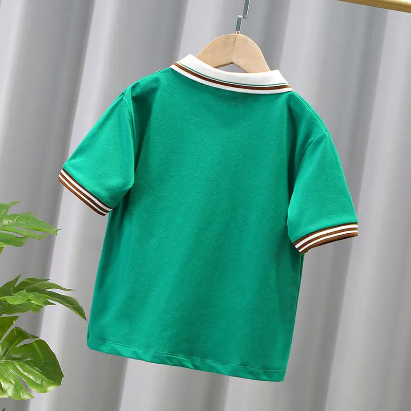Boys' Yellow Polo T-Shirt Short Sleeve Summer 25 - Image 4