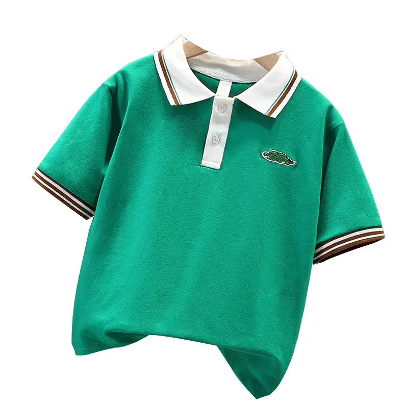 Boys' Yellow Polo T-Shirt Short Sleeve Summer 25 - Image 5