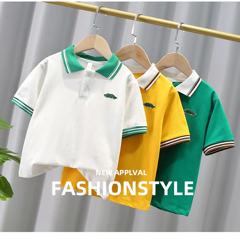 Boys' Yellow Polo T-Shirt Short Sleeve Summer 25 — feature 1