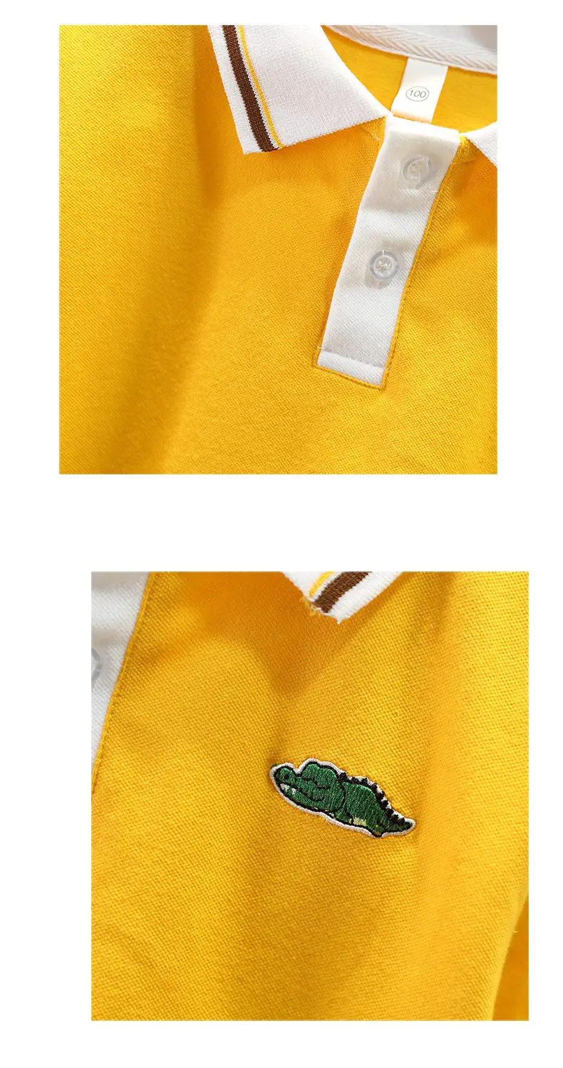 Boys' Yellow Polo T-Shirt Short Sleeve Summer 25 — feature 11