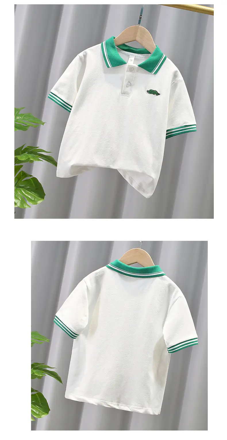 Boys' Yellow Polo T-Shirt Short Sleeve Summer 25 — feature 3