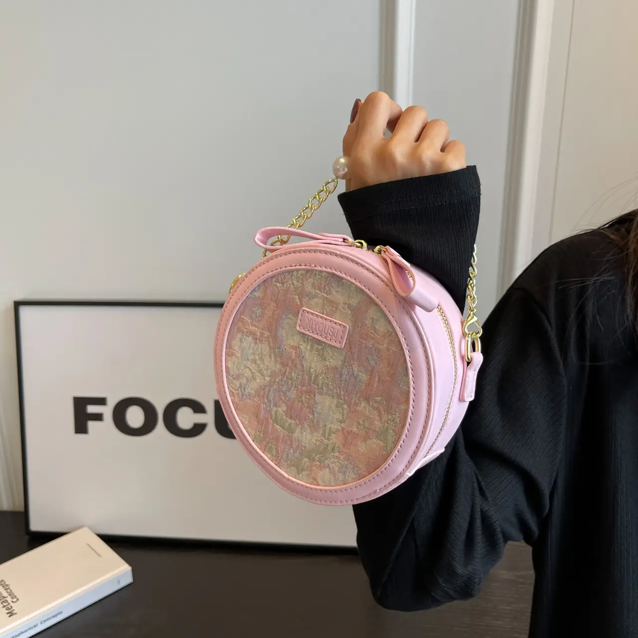 Pearl Embossed Shoulder Bag for Women - Image 2