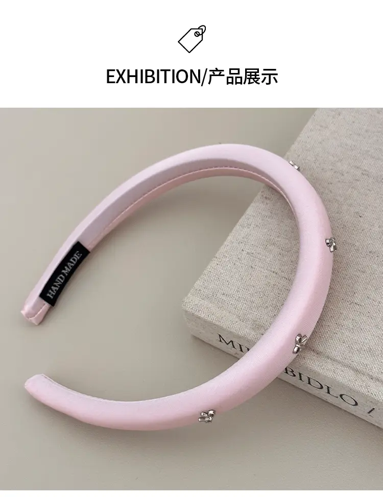 Pink French Style Retro Bow Headband for Women — feature 5
