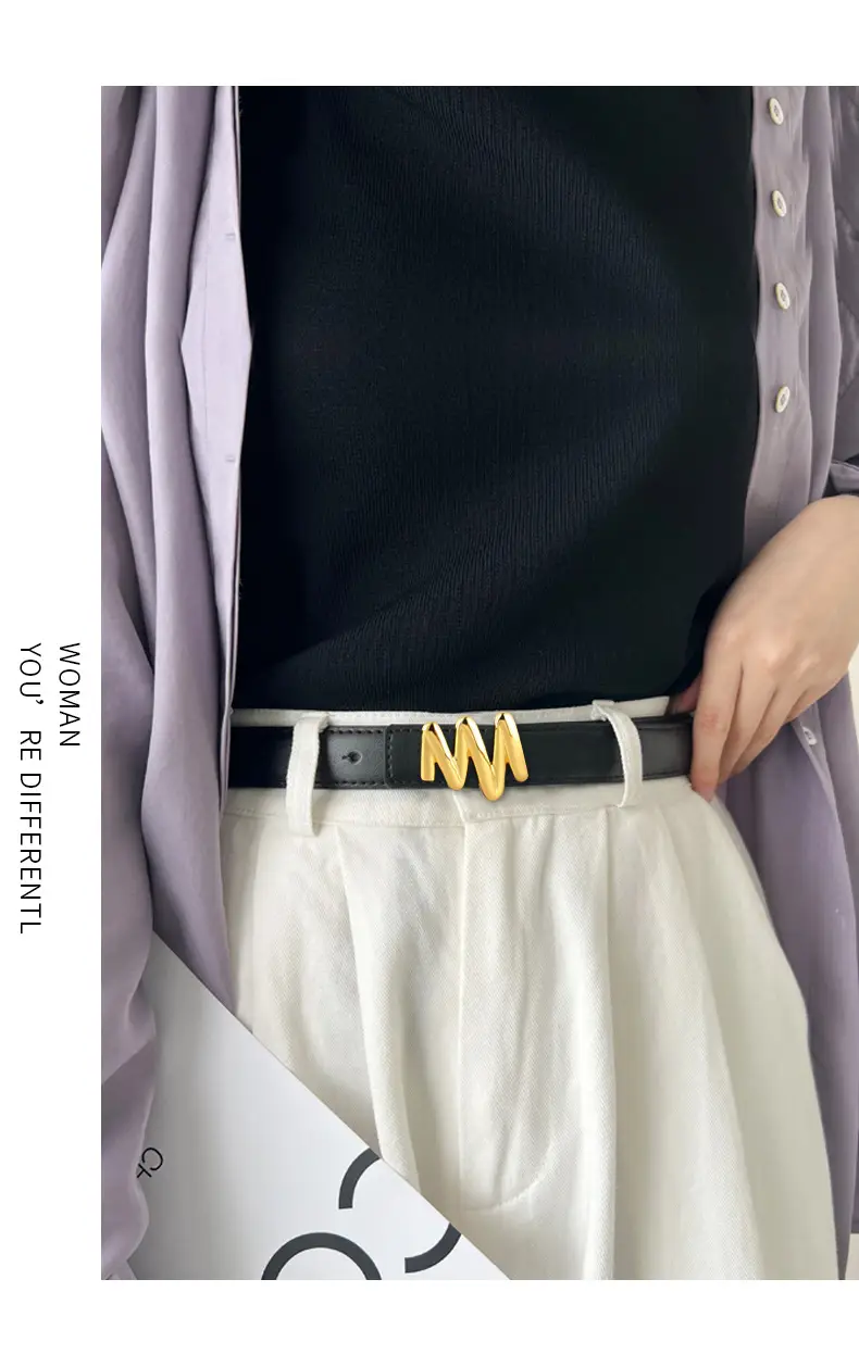 Women Genuine Leather Belt with Skirt Suit Decoration — feature 12