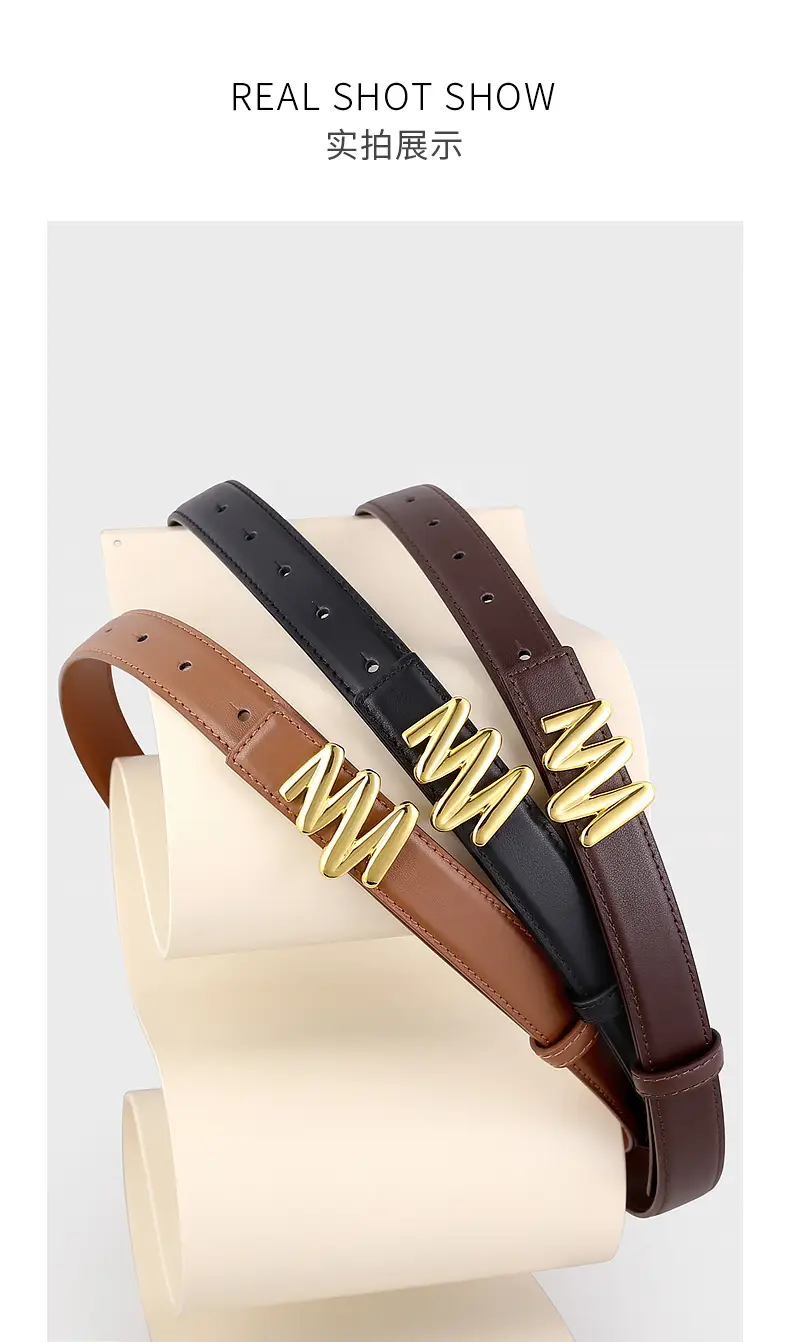 Women Genuine Leather Belt with Skirt Suit Decoration — feature 14