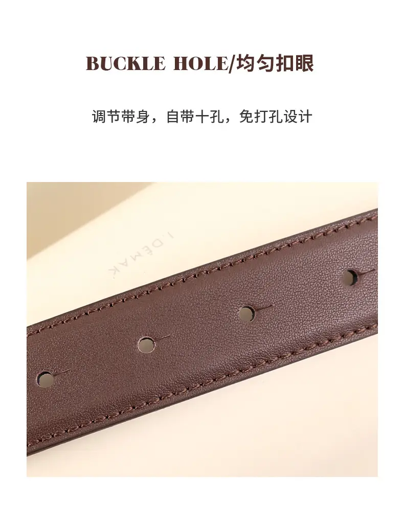 Women Genuine Leather Belt with Skirt Suit Decoration — feature 9
