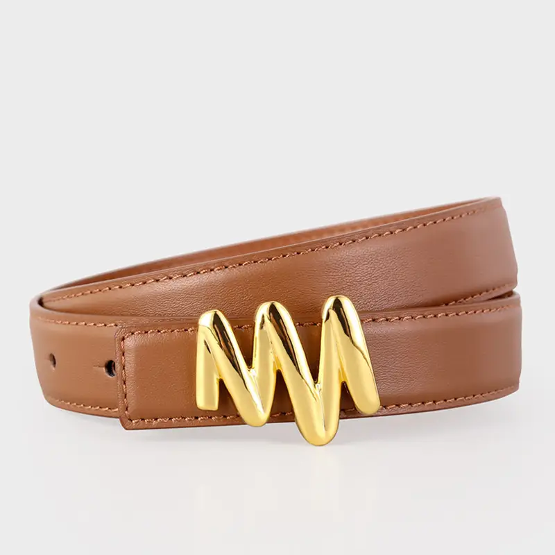 Women Genuine Leather Belt with Skirt Suit Decoration - Image 2