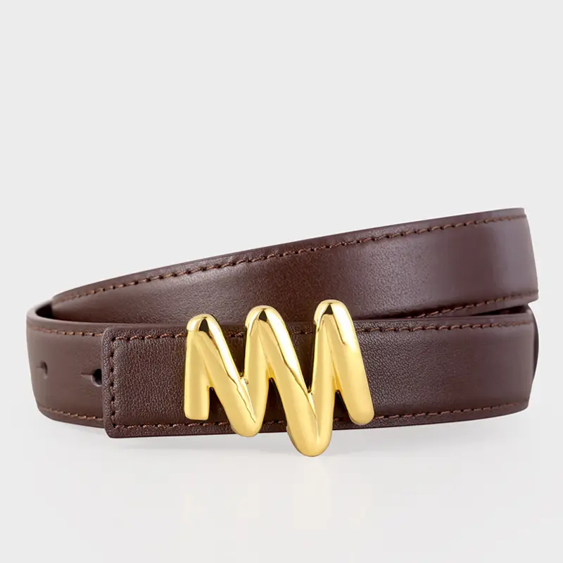 Women Genuine Leather Belt with Skirt Suit Decoration - Image 3