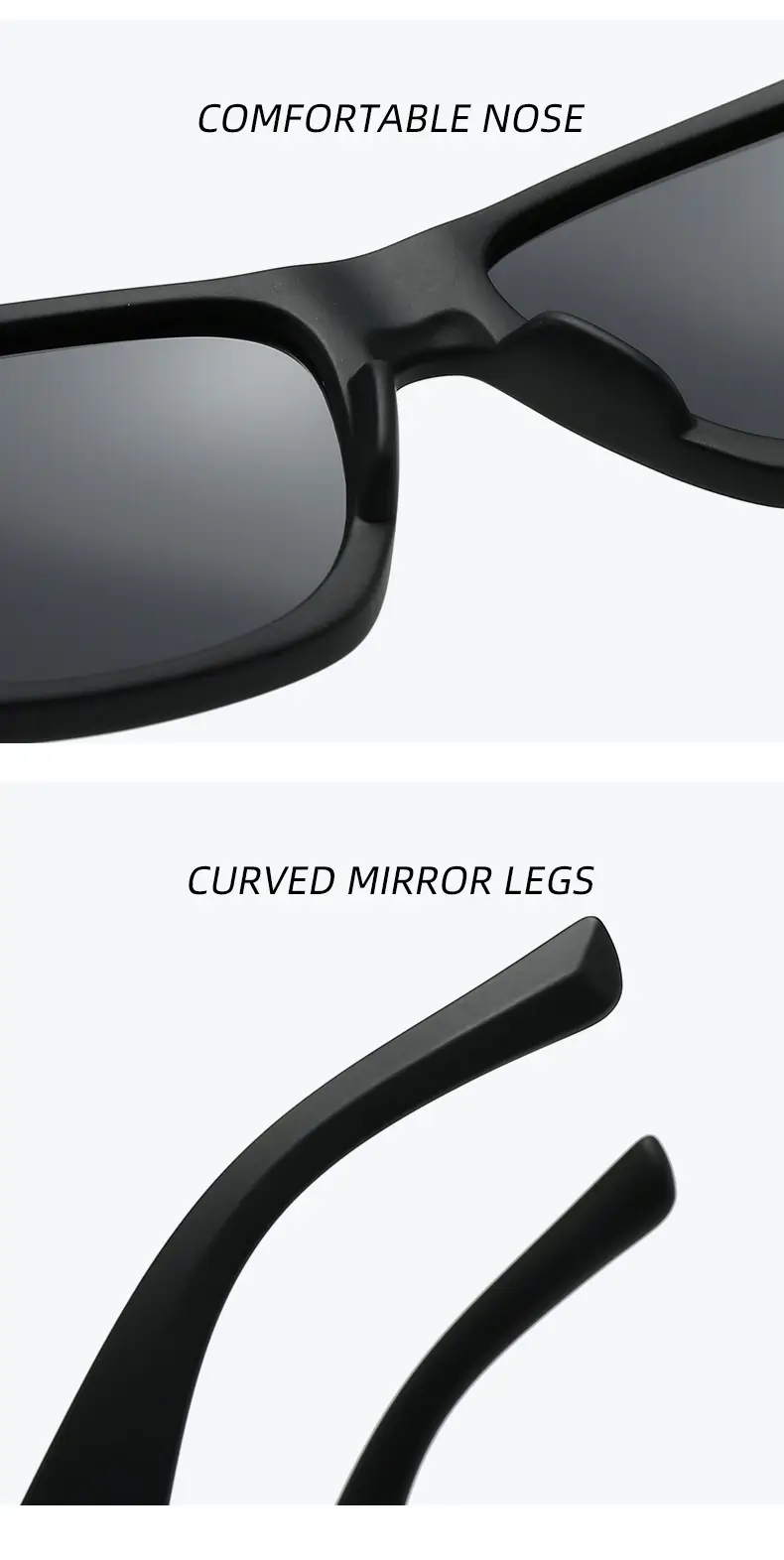 Black Polarized Sunglasses for Men Women Travel Driving Outdoor — feature 8