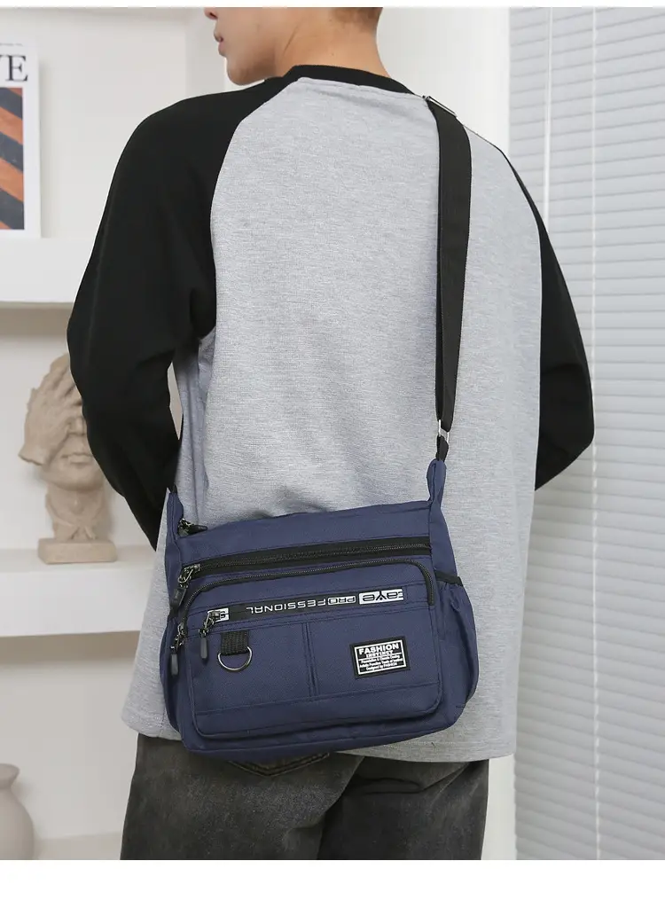 Men's Waterproof Five-Layer Crossbody Bag Olive Green — feature 21